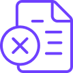 Cancelled document icon